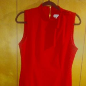 Calvin Klein red dress 10